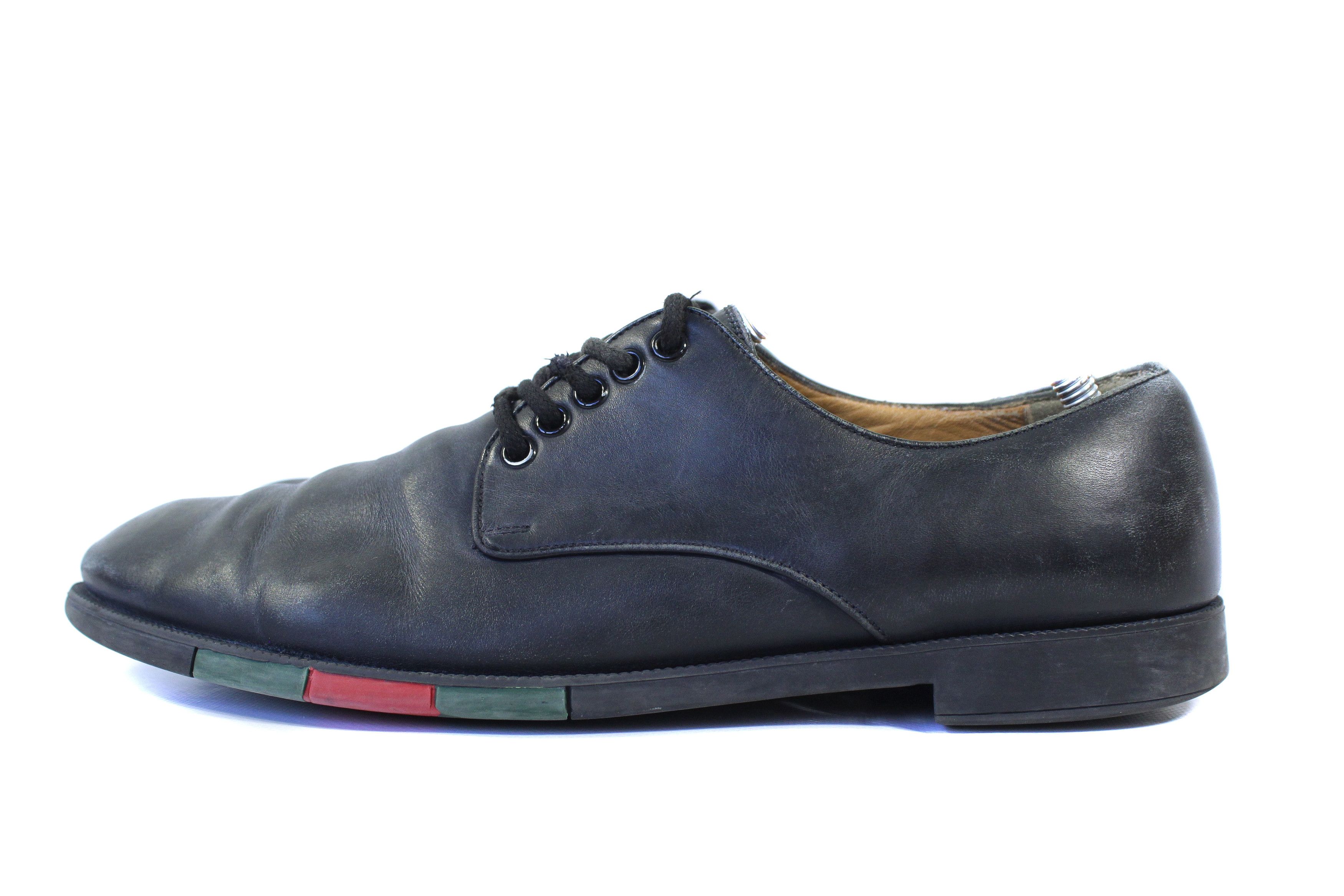 Gucci Tom Ford Era Wed Stripe Leather Oxford Shoes Vintage Size US 10 / EU 43 - 1 Thumbnail