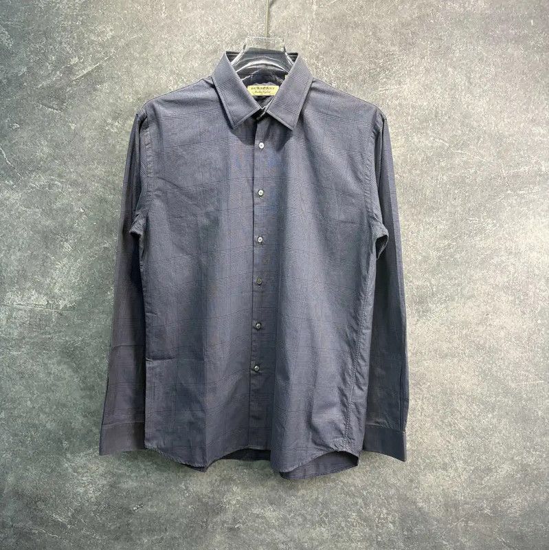 Burberry Burberry Cotton Long Sleeve Shirt in Navy Size US L / EU 52-54 / 3 - 1 Thumbnail