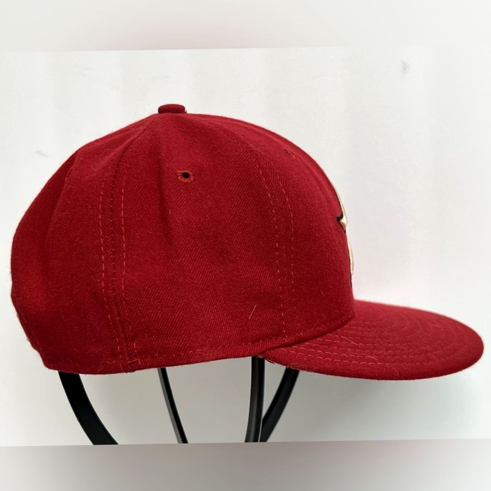 New Era Houston Astros New Era 59FIFTY MLB On Field Brick Fitted Cap Hat 7 1/8 Mens Red Size ONE SIZE - 3 Thumbnail