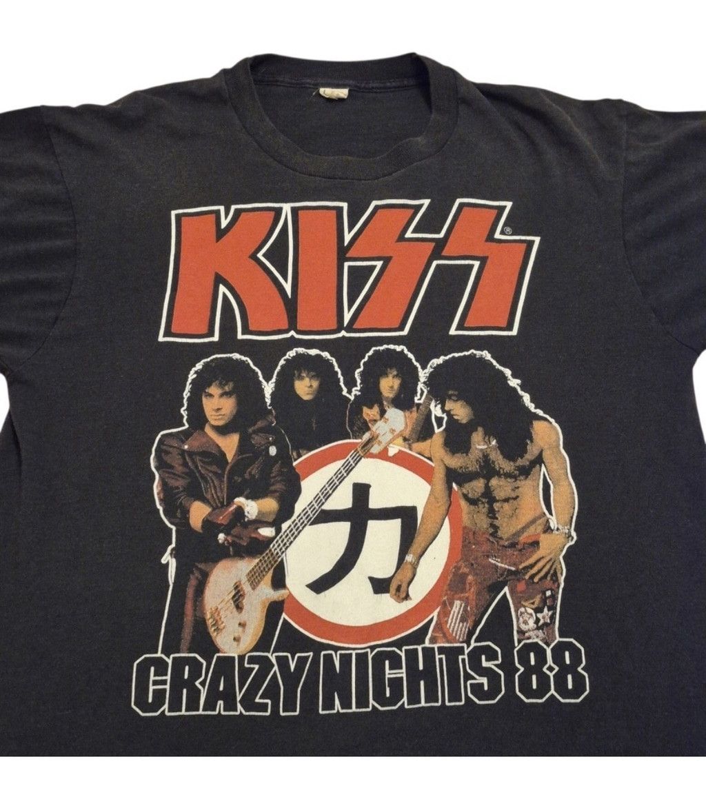 KISS 1988 Kiss Crazy Nights Tour Vintage T Shirt Large Black Size US L / EU 52-54 / 3 - 2 Thumbnail