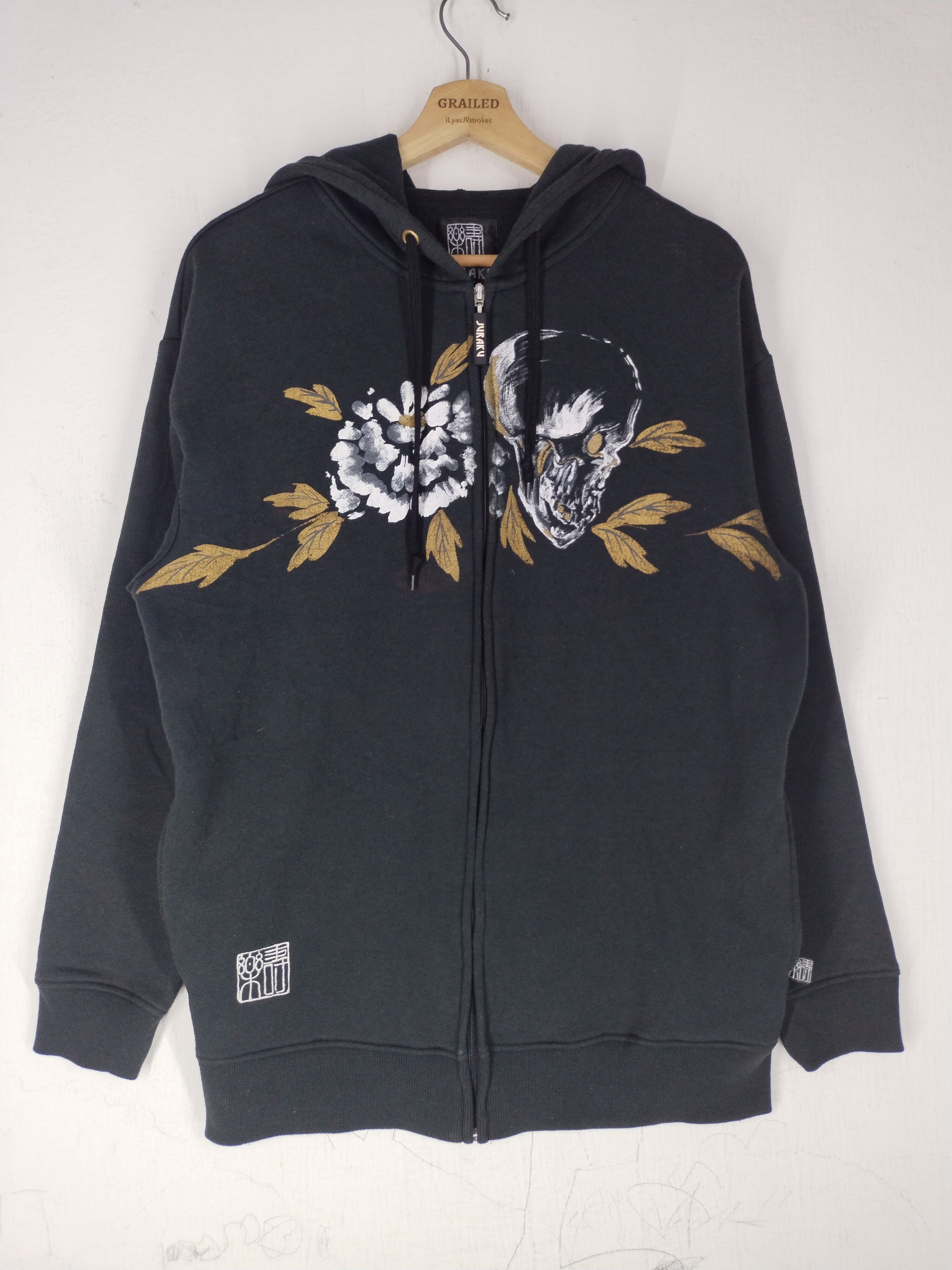 Karakuri Tamashii Vintage Skulls Sukajan Juraku Zipper Hoodie Size US L / EU 52-54 / 3 - 2 Thumbnail