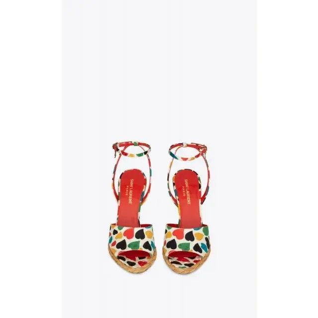 Saint Laurent Paris o1s1wg111224 Paloma Espadrille 95 St Cuore in Multicolor Size US 11 / IT 41 - 4 Thumbnail