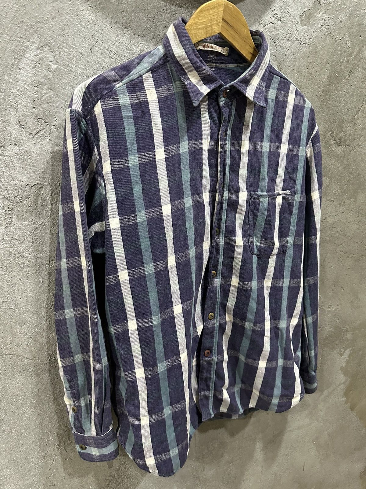 45rpm 45Rpm Studio Japan Single Pocket Plaid Flannel Size US L / EU 52-54 / 3 - 2 Thumbnail