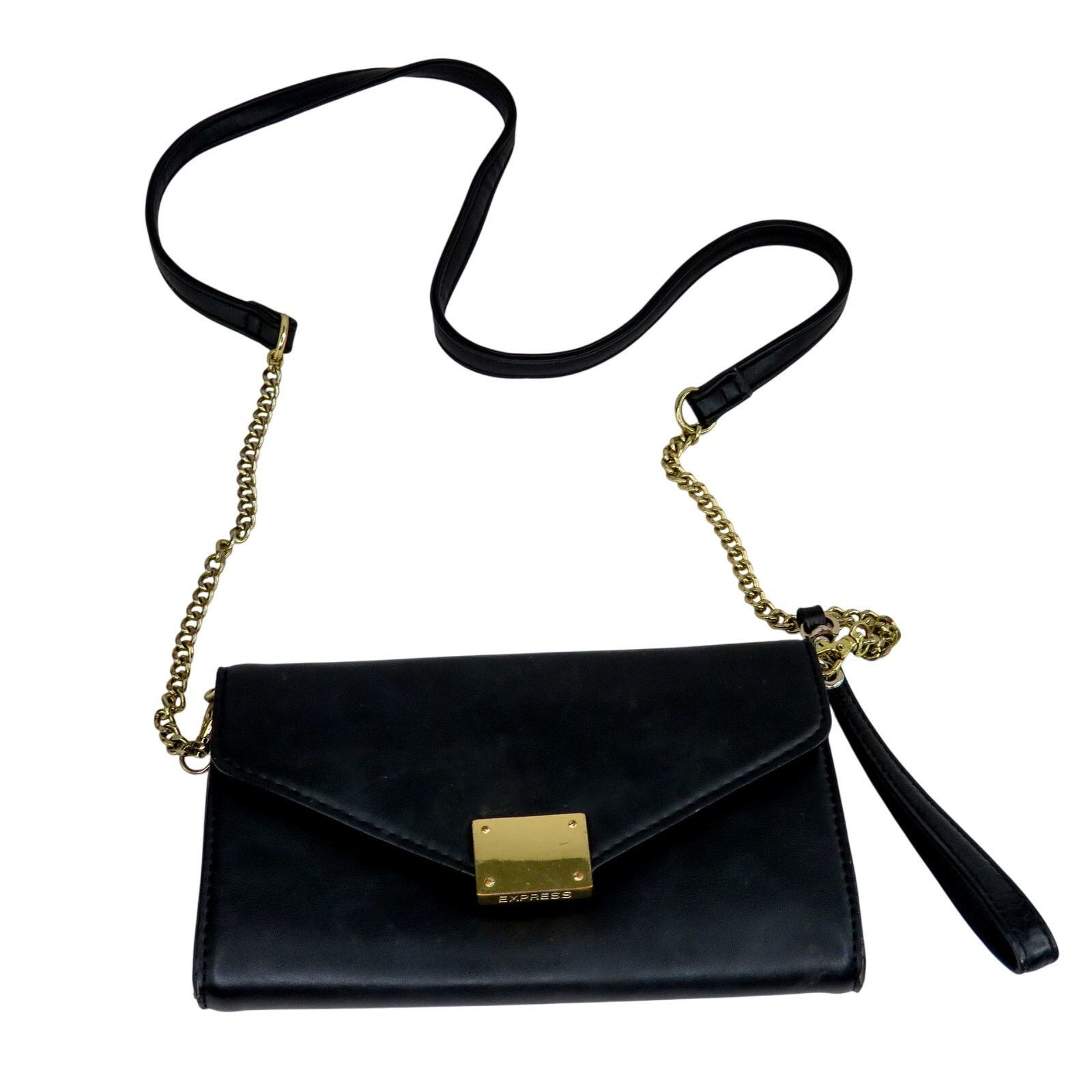 Express Express Black Rectangle Crossbody Clutch Wristlet Size ONE SIZE - 4 Thumbnail