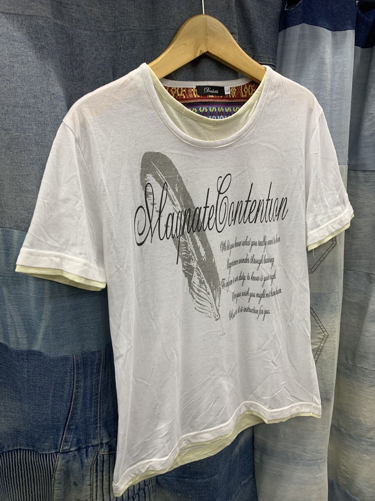 Hysteric Glamour × If Six Was Nine × Japanese Brand Dealetti double layers qoute style Size US M / EU 48-50 / 2 - 2 Thumbnail