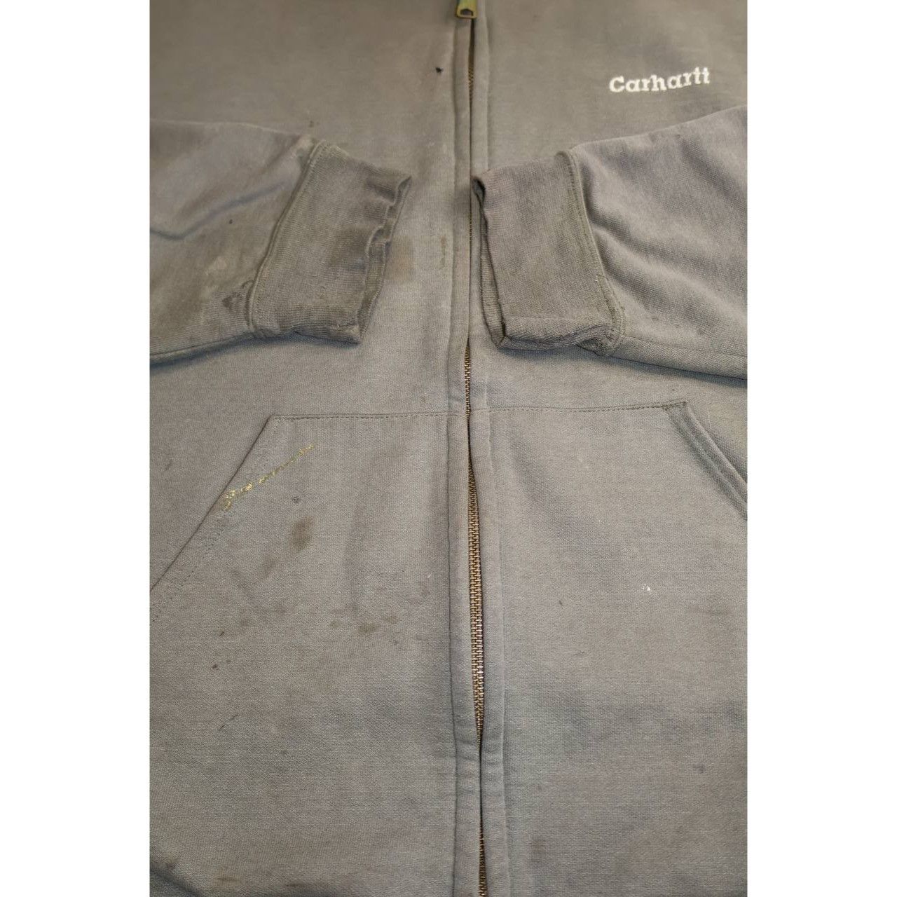 Carhartt Vintage 90s Carhartt Zip Up Hoodie K122 MOS Moss Size 2XL Size US XXL / EU 58 / 5 - 7 Thumbnail