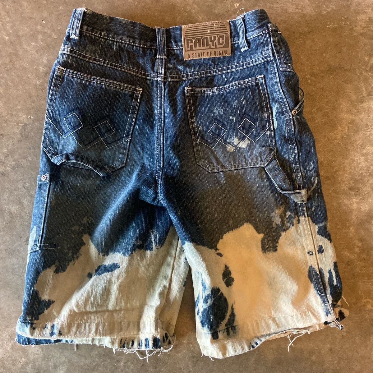 JNCO × Southpole Crazy Acid Washed Vintage Y2K Panyc Hip Hop Denim Jorts NOS Size US 26 / EU 42 - 4 Thumbnail