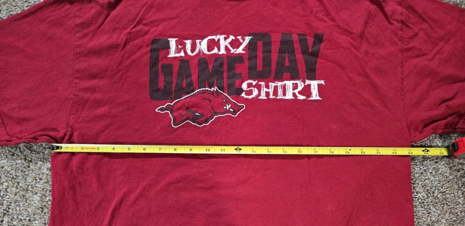 Designer Red Arkansas Razorbacks Lucky Game Day Shirt XL Size US XL / EU 56 / 4 - 2 Thumbnail