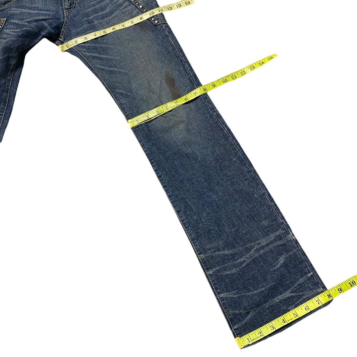 ABAHOUSE ABAHOUSE Rusty Denim Studded Jeans Size US 31 - 18 Thumbnail