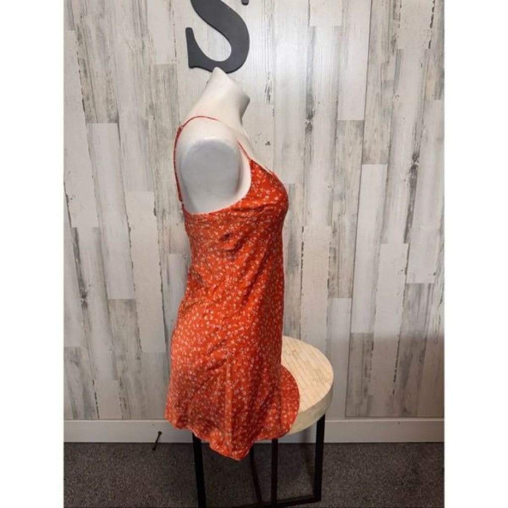 rue21 Forever 21 Orange Floral Dress Small Dress Spaghetti Strap Size S / US 4 / IT 40 - 6 Thumbnail