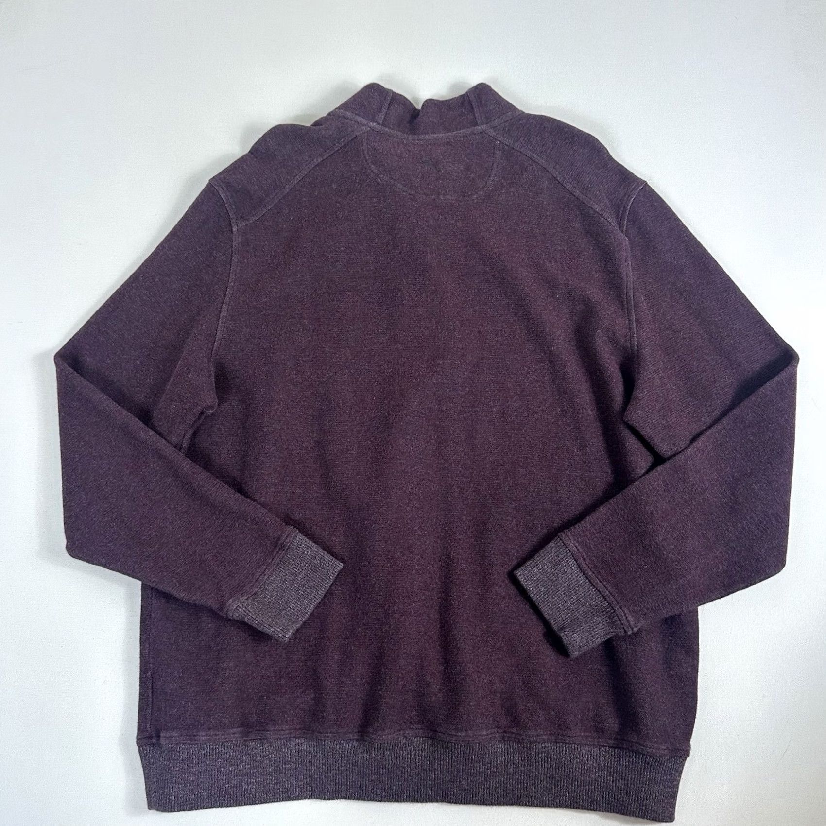 Tommy Bahama Tommy Bahama Sweater Pullover Mock Neck Button 2XL Mens Burgundy Heavyweight Knit Mock Sweatshirt Sweater Size US XXL / EU 58 / 5 - 2 Thumbnail