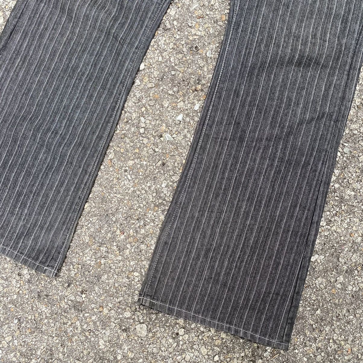Japanese Brand Flare Jeans B.C Factory Striped Denim Boot Cut Bottom Bell Size US 30 / EU 46 - 4 Thumbnail