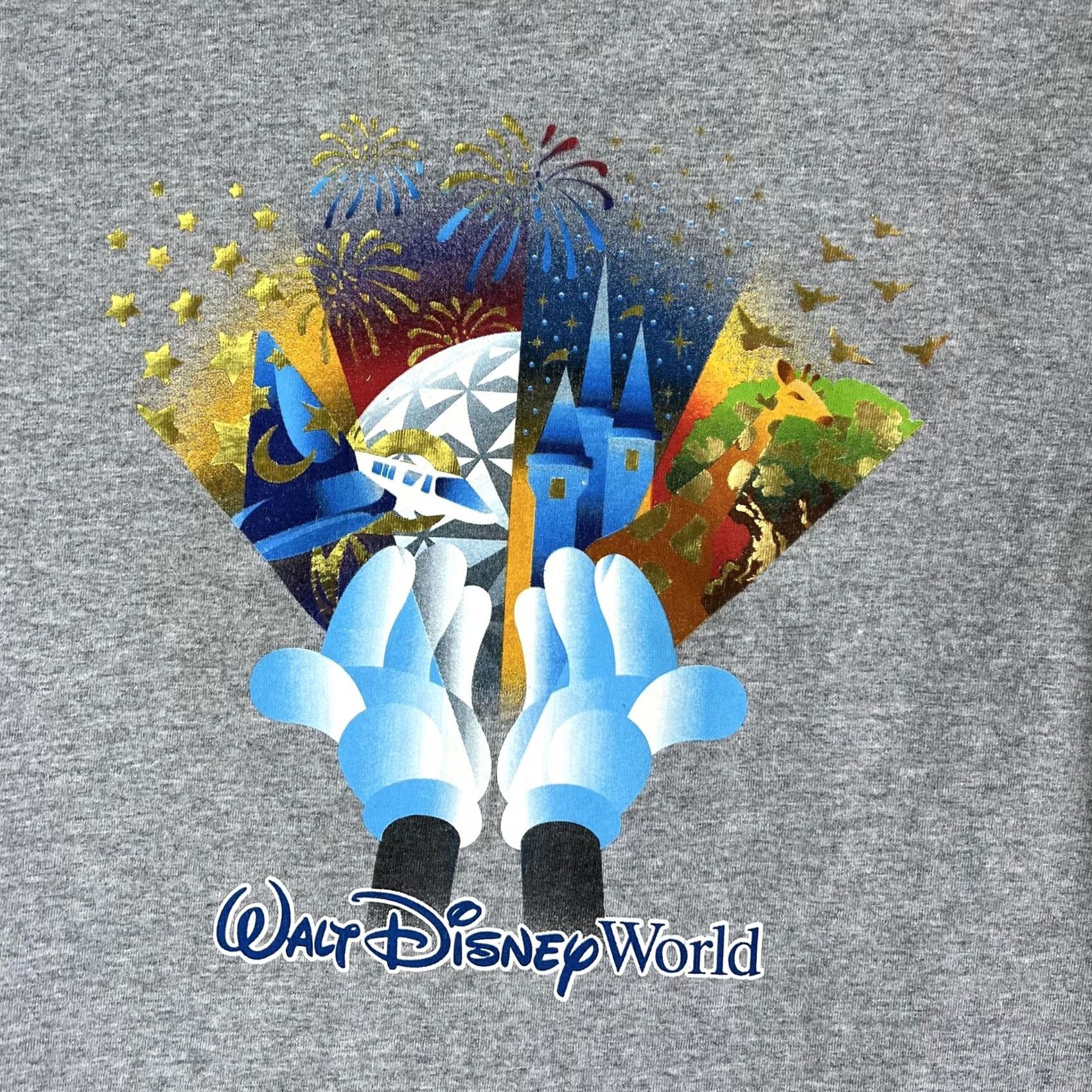 Disney Walt Disney World Shirt Mens Small Gray Mickey Mouse Theme Park Tee T-Shirt Size US S / EU 44-46 / 1 - 2 Thumbnail