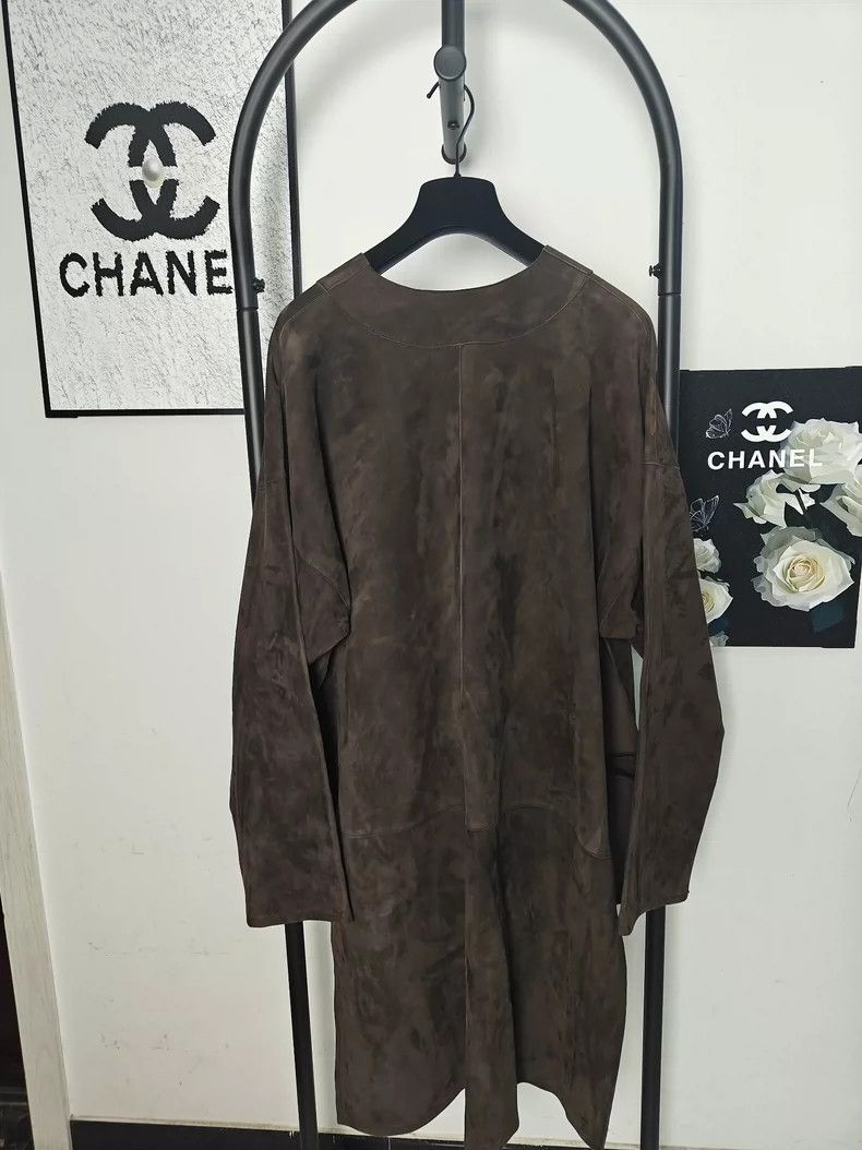 Loewe LOEWE A full leather coat with a logo on the chest Size S / US 4 / IT 40 - 2 Thumbnail