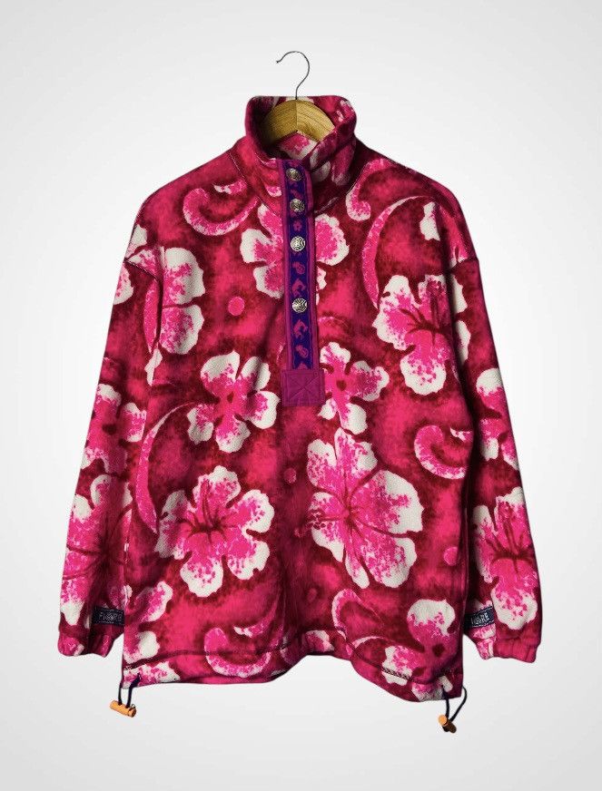 Japanese Brand Vintage Fiore Half Snap Button Fleece Size US L / EU 52-54 / 3 - 1 Thumbnail