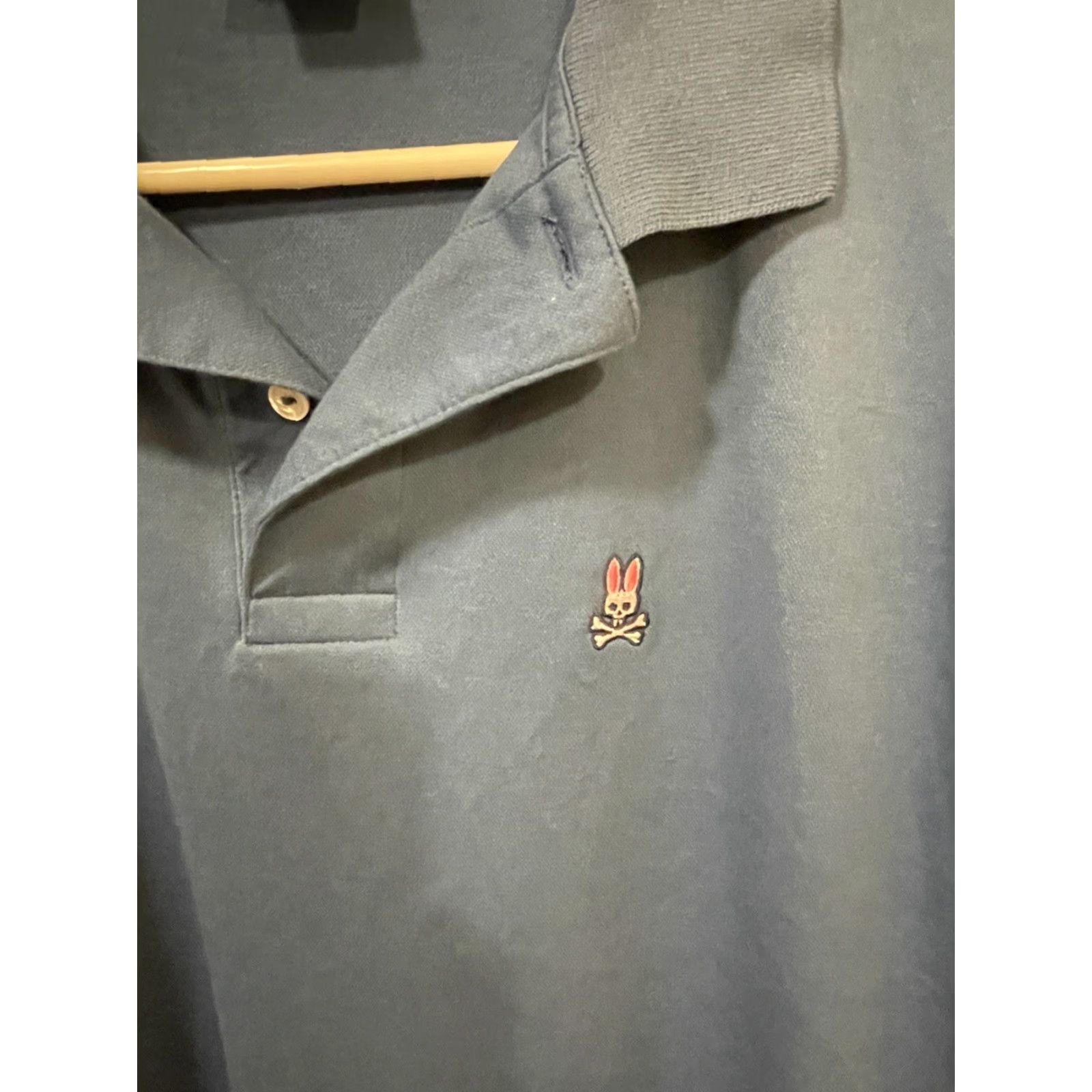 Psycho Bunny Psycho Bunny Polo Shirt Light Blue Bunny Logo Size 5 Mens Shirt Polo Regular Short Sleeve Cotton Polyester Embroidered Logo Button Collared Spread Size US S / EU 44-46 / 1 - 2 Thumbnail