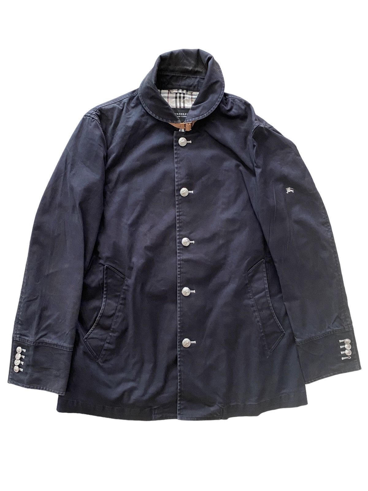 Burberry × Vintage Vintage BURBERRY LOGO Jacket Silver Button Punk design rare Size US L / EU 52-54 / 3 - 7 Thumbnail