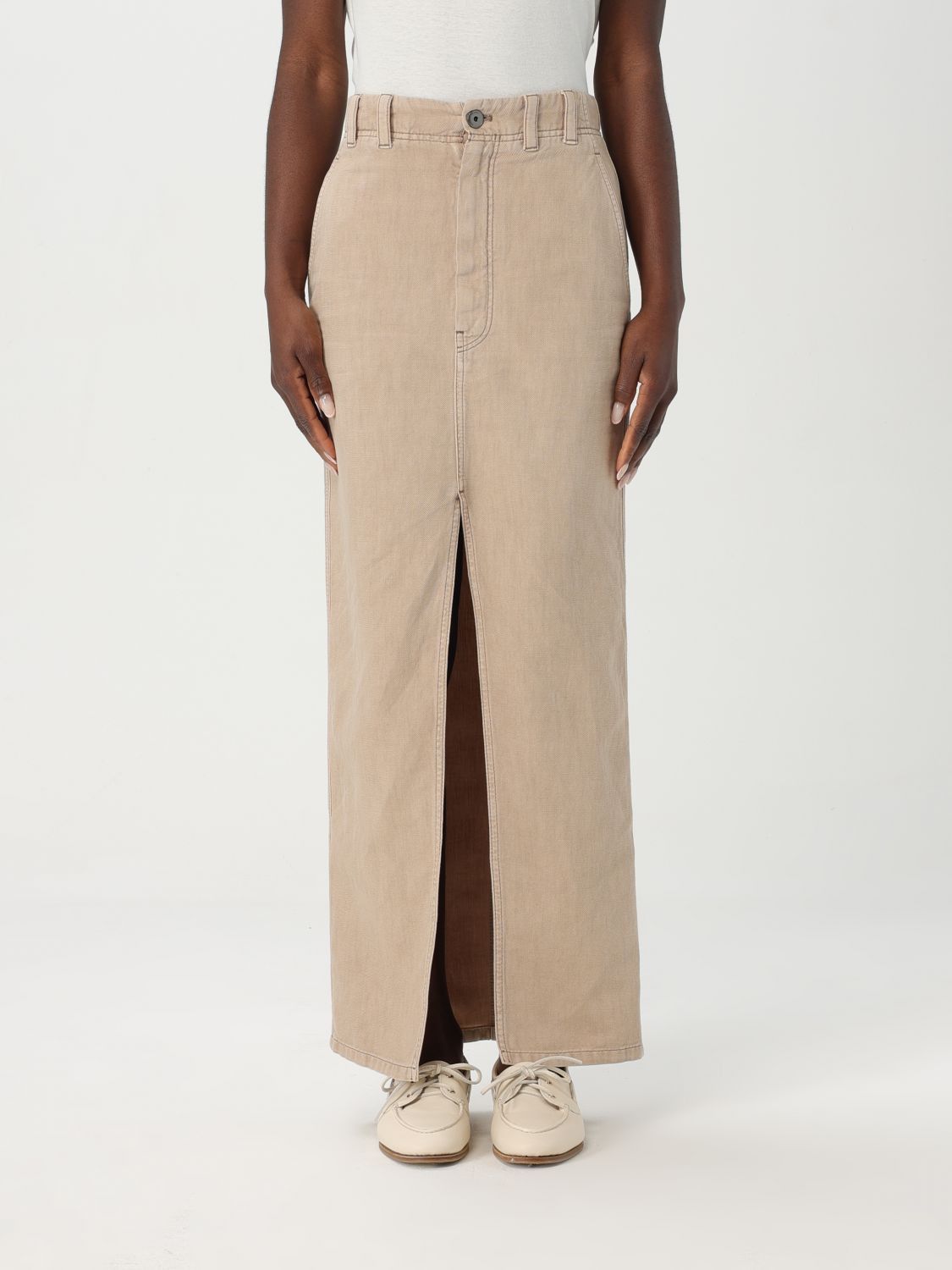 Brunello Cucinelli Brunello Cucinelli Skirt Woman Beige Size 28" / US 6 / IT 42 - 1 Thumbnail