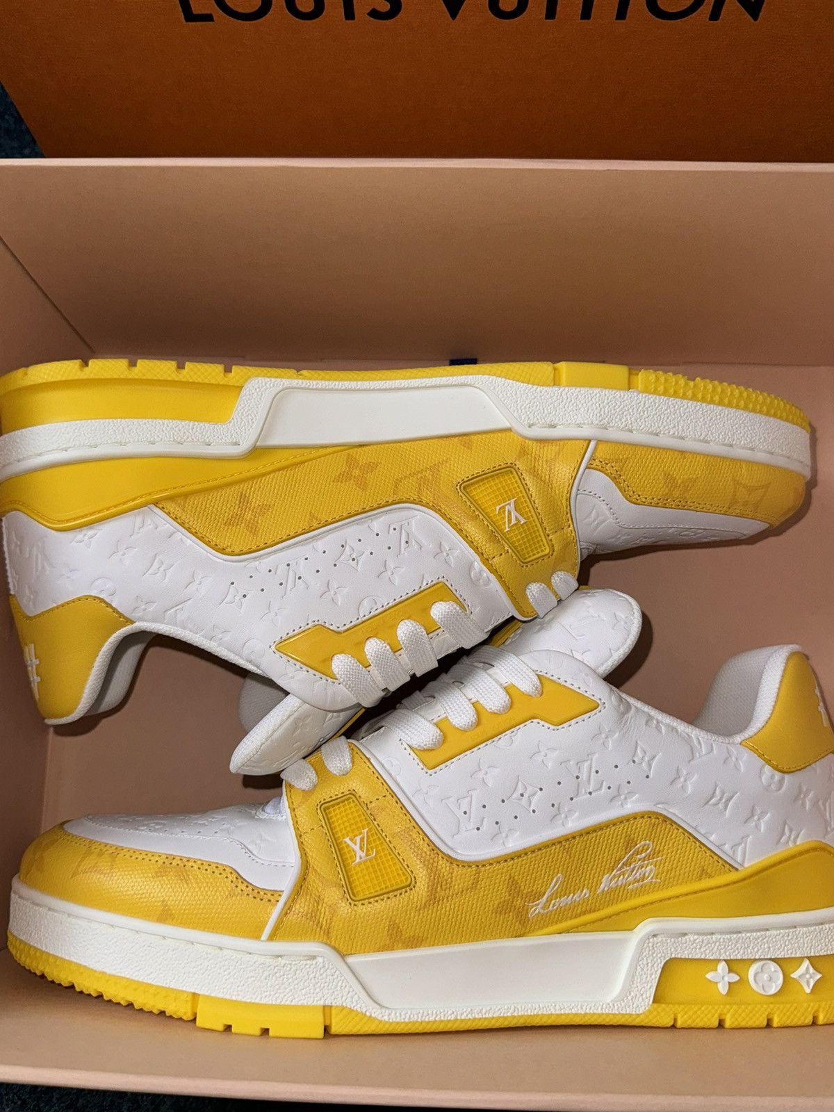 Louis Vuitton Louis Vuitton Trainer White Yellow Monogram Size US 10 / EU 43 - 10 Thumbnail
