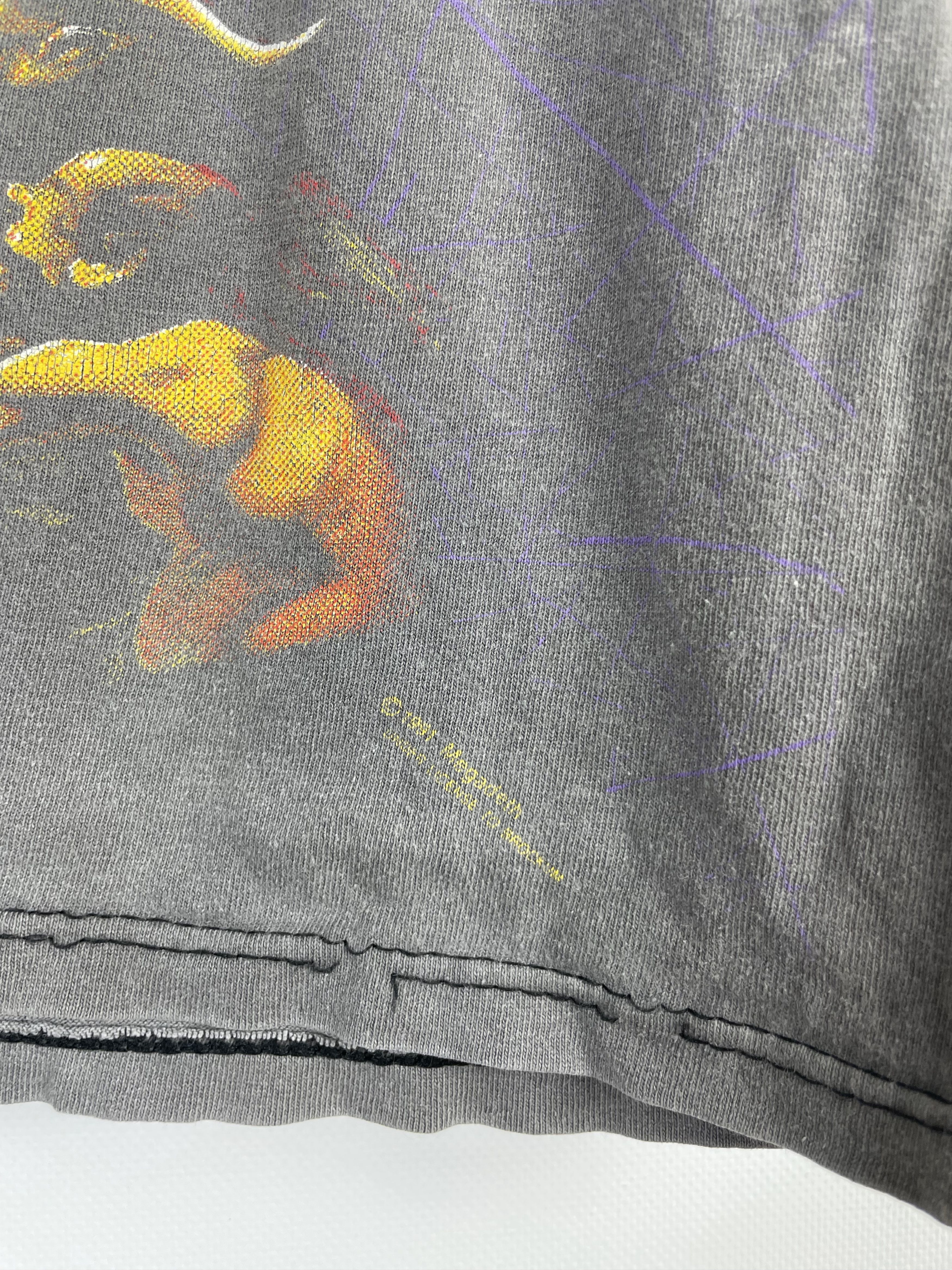 Band Tees × Vintage 1991 MEGADETH ALL OVER PRINT AOP WILD OATS TEE SHIRT Size US XL / EU 56 / 4 - 11 Thumbnail