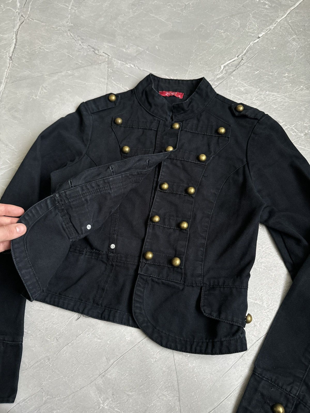 Hysteric Glamour 00s Napoleon Military Denim Blazer Jacket PPFM Balmain Vibe Size S / US 4 / IT 40 - 6 Thumbnail