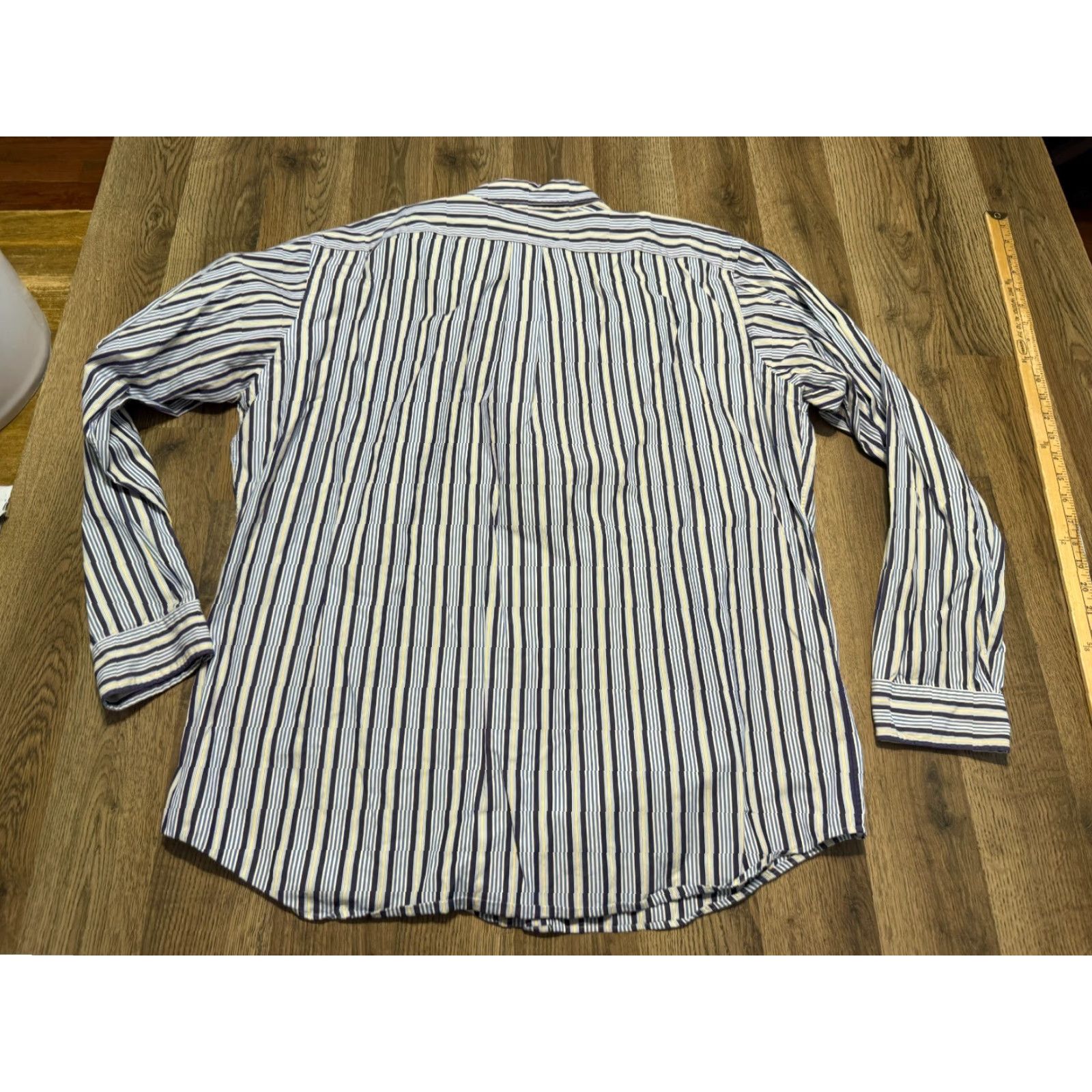 Ralph Lauren Ralph Lauren Shirt Mens XL Blue Stripe Long Sleeve Button-Up Size US XL / EU 56 / 4 - 2 Thumbnail