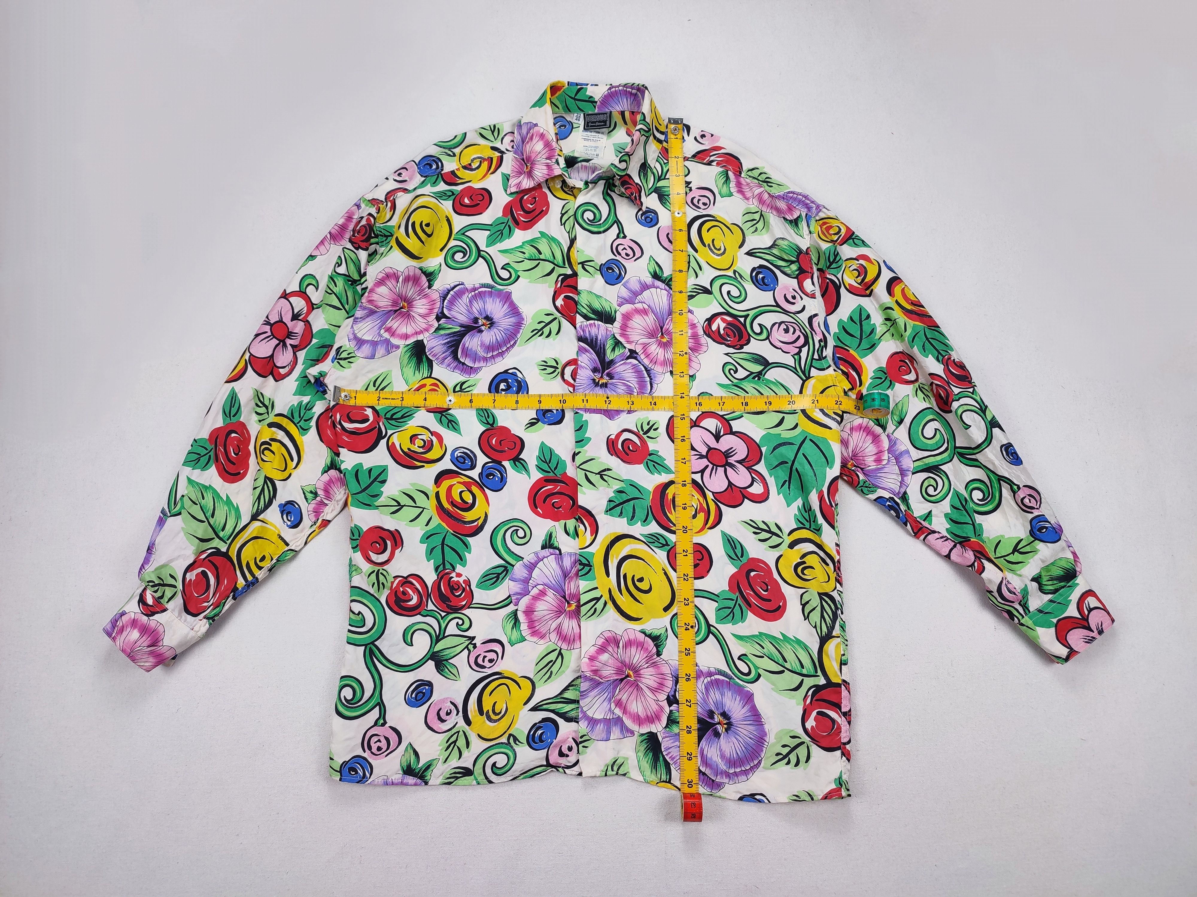 Versace Gianni Versace All Over Print Floral Rayon Shirt Size US M / EU 48-50 / 2 - 4 Thumbnail