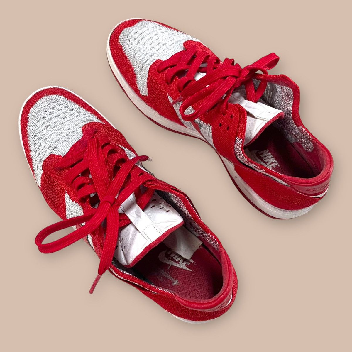Nike Nike Dunk Low FLYKNIT "University Red" Size US 9 / EU 42 - 9 Thumbnail