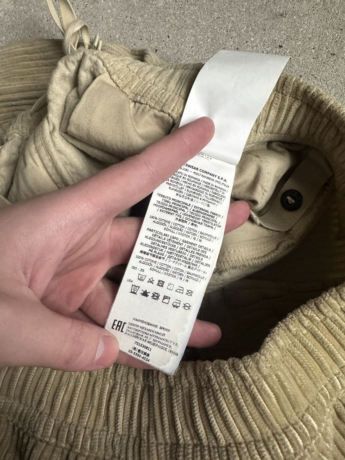Stone Island Stone Island Cargo Corduroy Pants Size US 33 - 9 Thumbnail