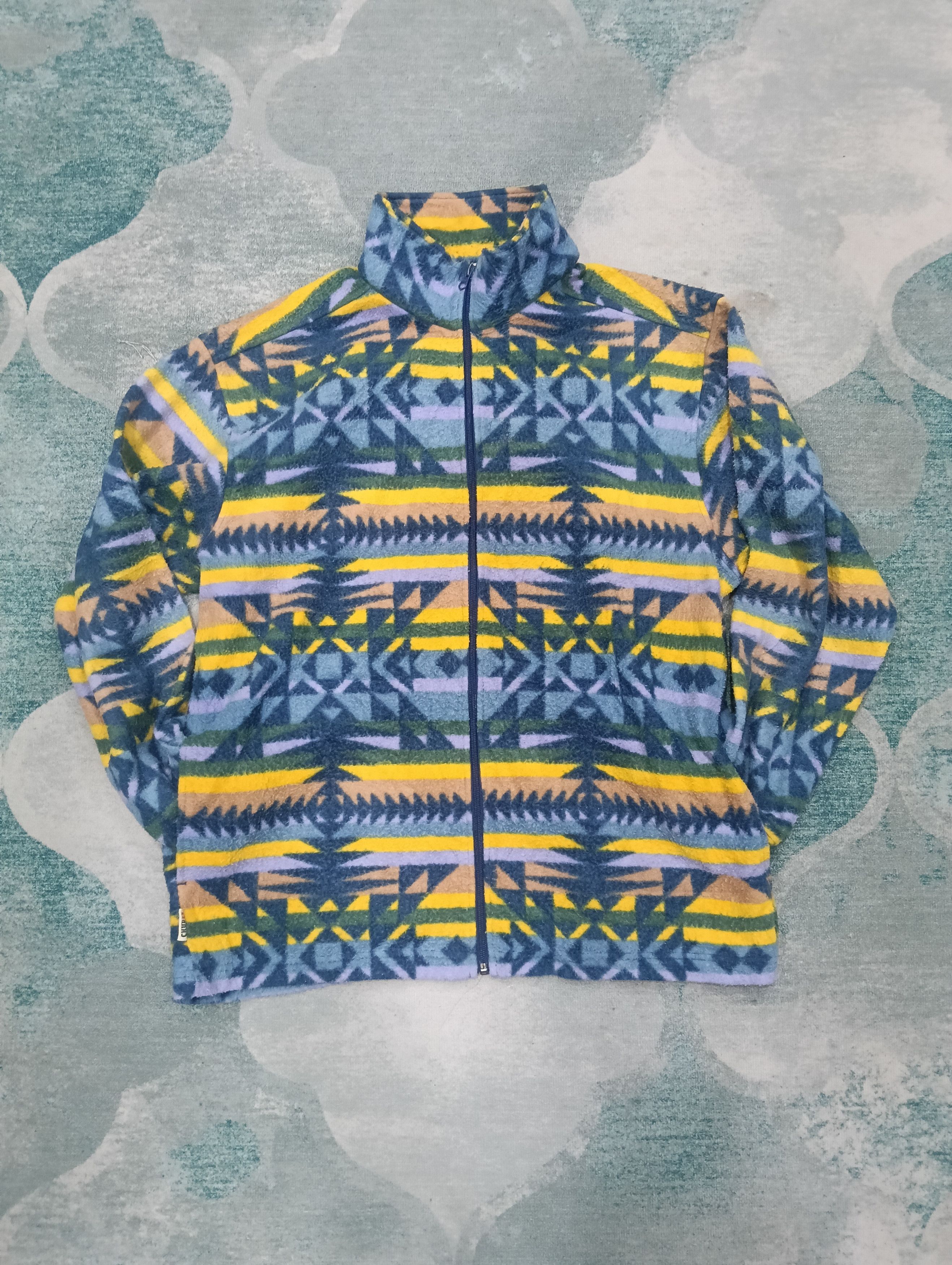 Japanese Brand × Patagonia × The North Face Vintage Chur Fleece Aztec Motive Size US L / EU 52-54 / 3 - 1 Thumbnail