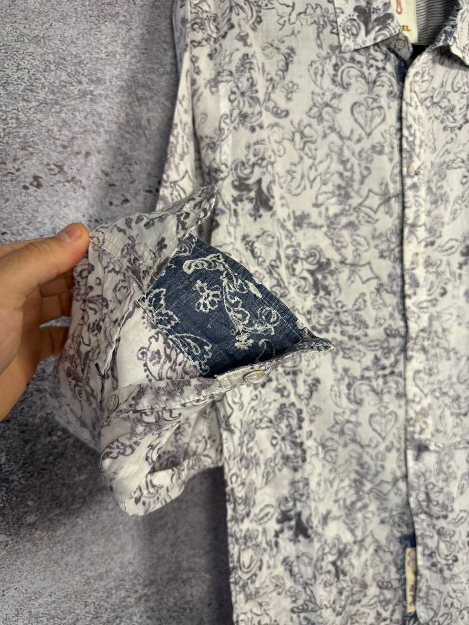 Diesel × Diesel Black Gold × Vintage Vintage Diesel Rare Abstract Light Weight Men's Button Shirt Size US L / EU 52-54 / 3 - 9 Thumbnail