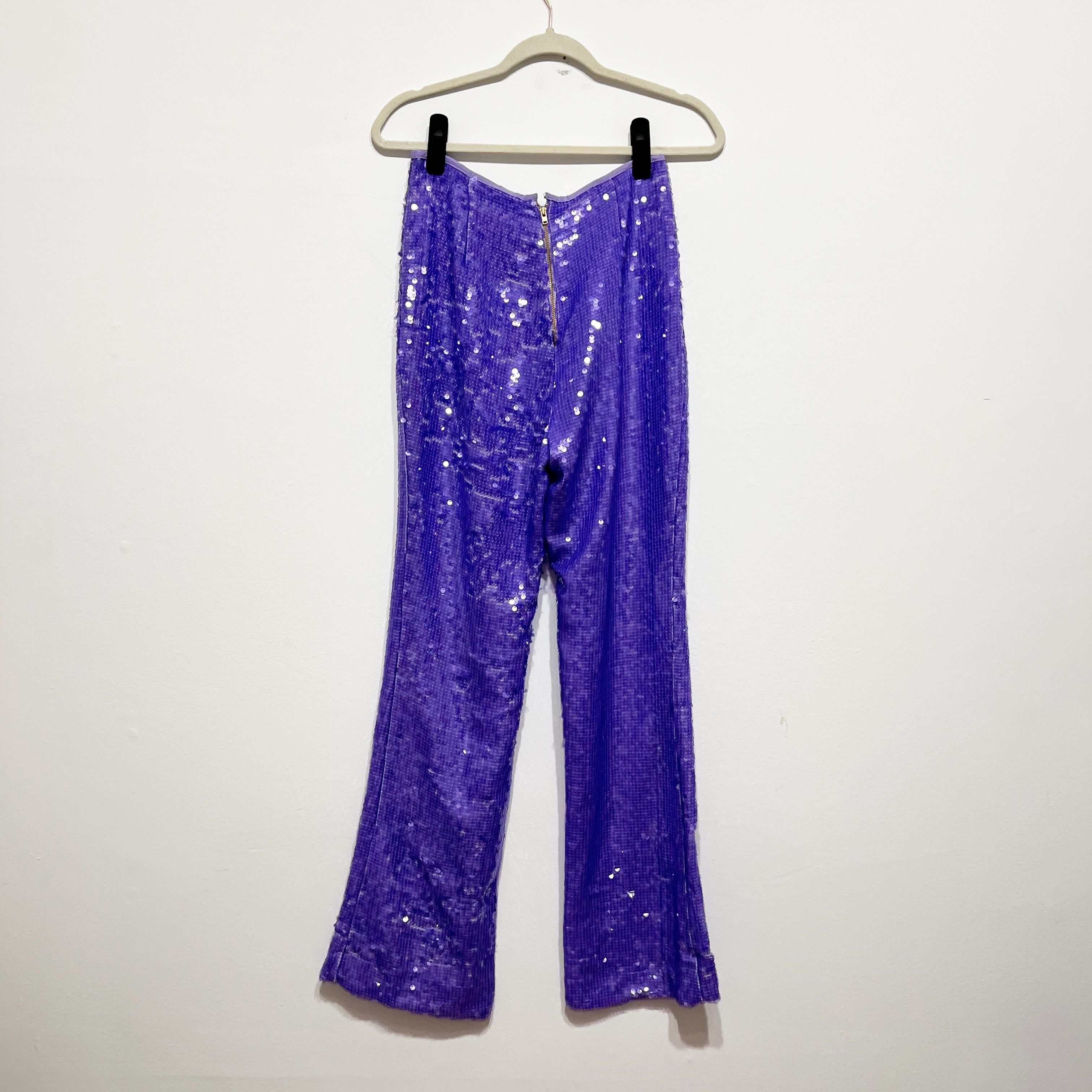 Other Sabina Musayev Nancy Purple Sequin Sparkle Size 27" / US 4 / IT 40 - 3 Thumbnail