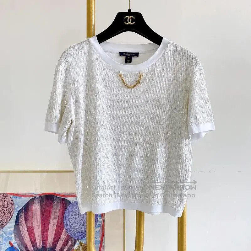 Louis Vuitton Louis Vuitton White Short Sleeve T. Size M / US 6-8 / IT 42-44 - 1 Thumbnail
