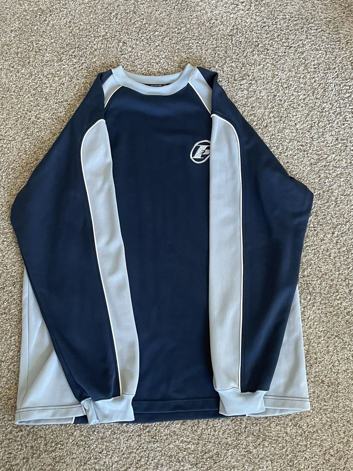 Reebok Vintage Y2K navy blue/baby blue two tone long sleeve Size US XXL / EU 58 / 5 - 1 Thumbnail