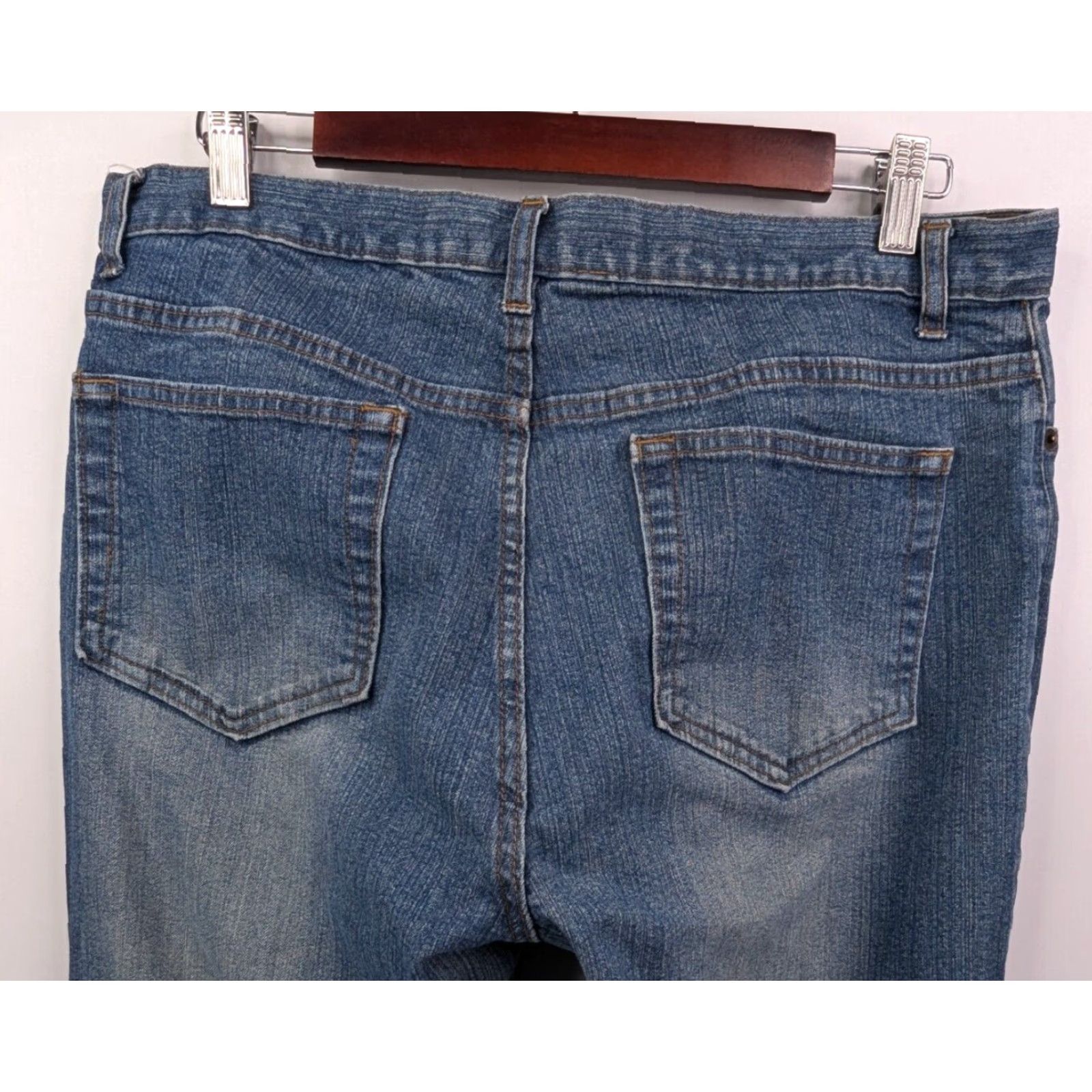 Gap VINTAGE Gap Jeans Women's 12 Blue Low Rise Bootcut Flare Medium Wash Stretch Y2K Denim 5-Pocket Womens Size 34" / US 12 / IT 48 - 4 Thumbnail