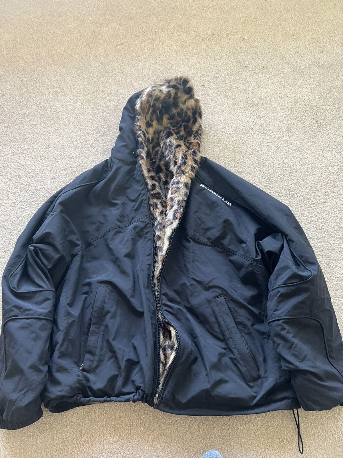 Supreme Faux Fur Reversible Hooded Track Jacket - tianchih.com