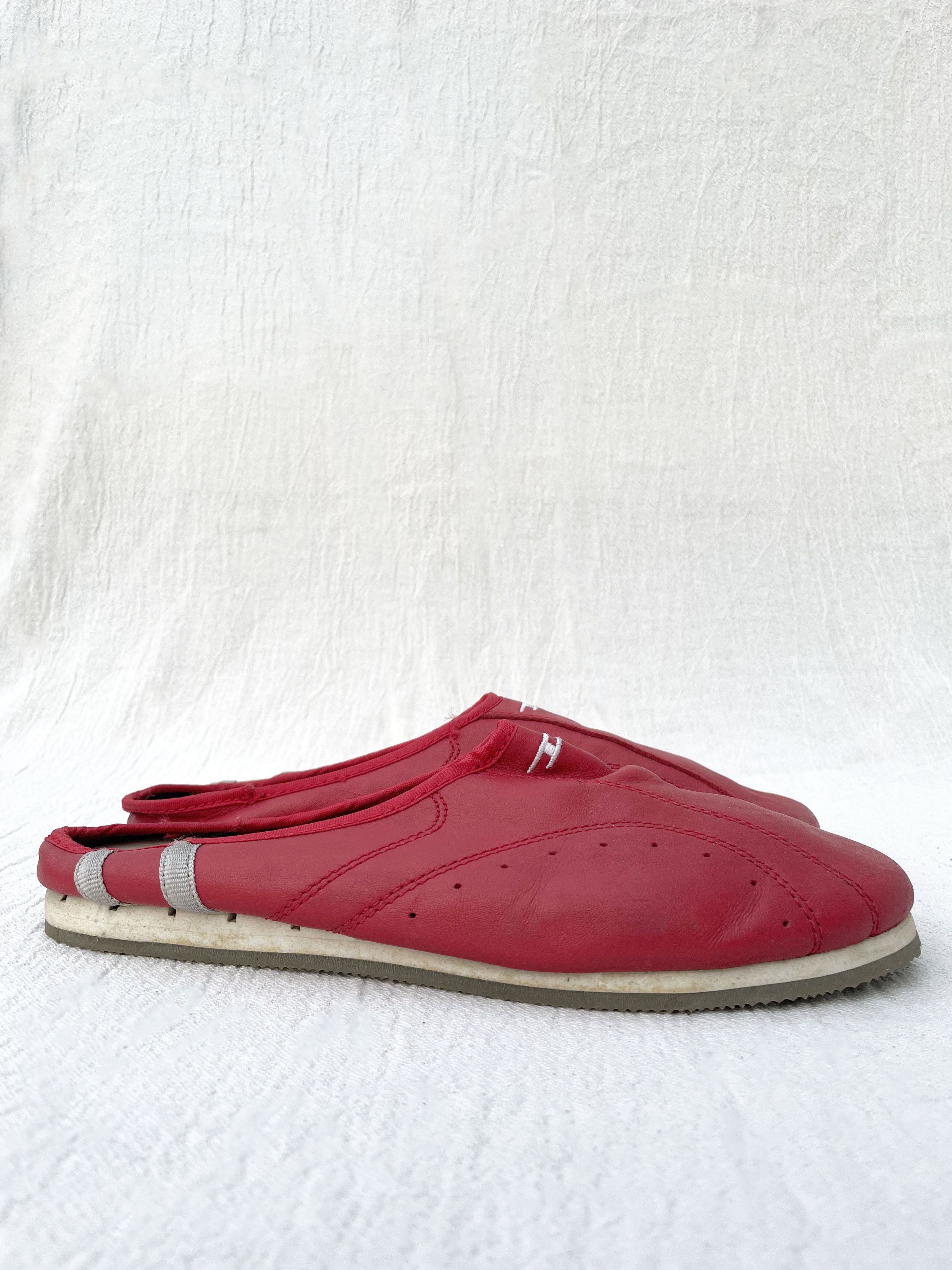 Diesel Red Diesel flat leather mules Size US 7 / IT 37 - 6 Thumbnail