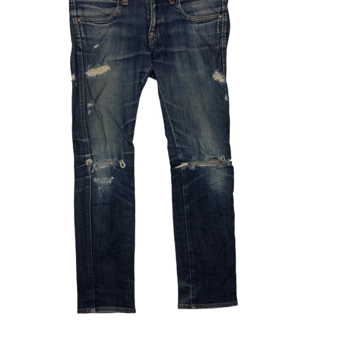 FACTOTUM 🔥Rare Punk Design Bowcut Distressed Denim Factotum Japan Size US 28 / EU 44 - 5 Thumbnail