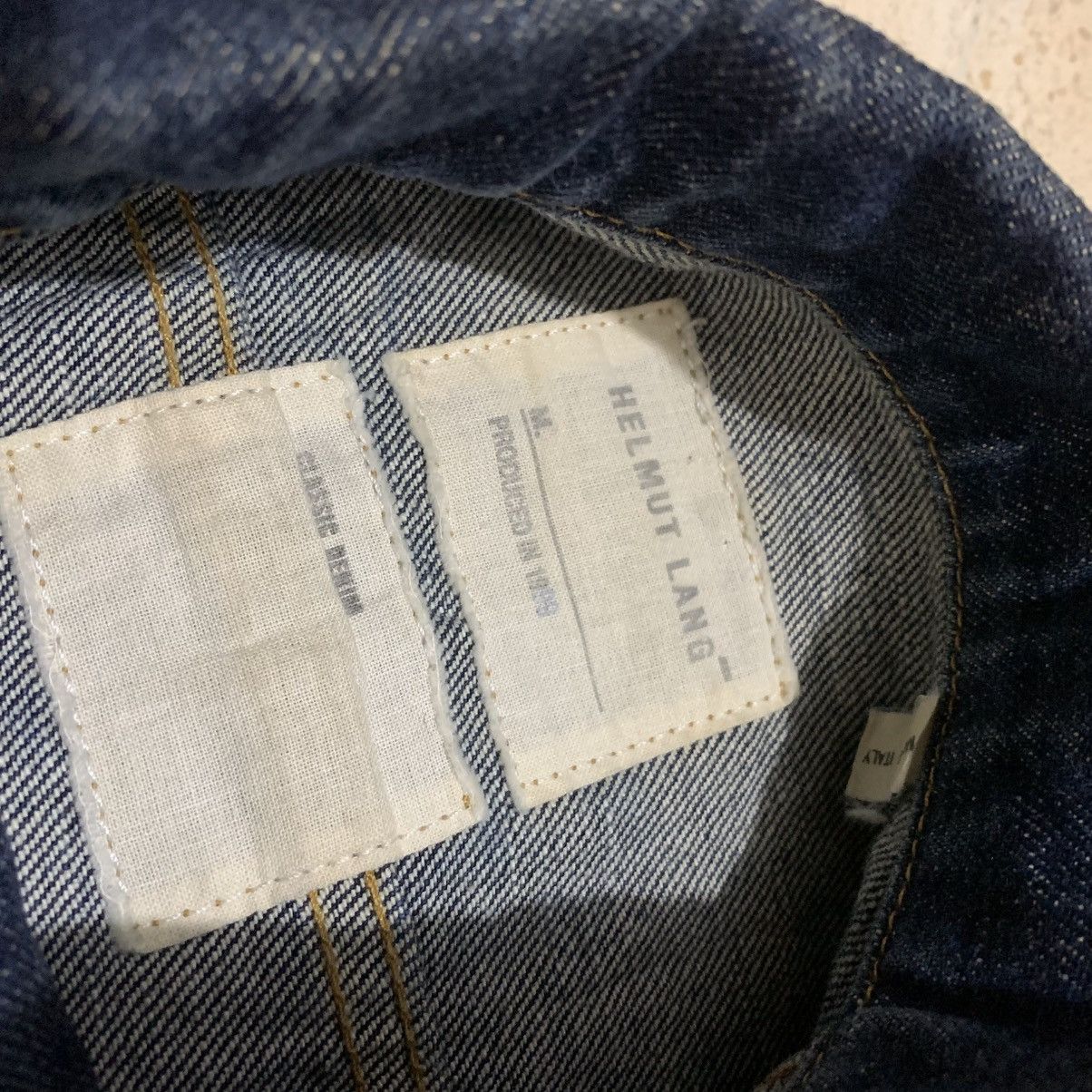 Helmut Lang 2000s Helmut Lang Denim Jacket Indigo Blue Size XS / US 0-2 / IT 36-38 - 6 Thumbnail