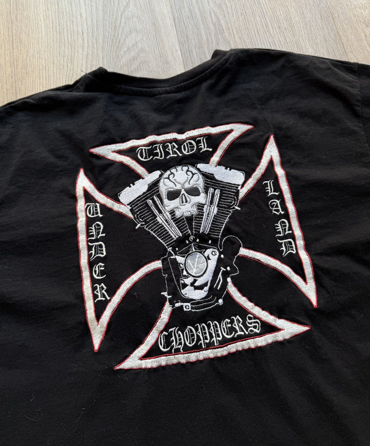 West Coast Choppers Vintage Choppers Black T-Shirt Embroidered Logo Size US L / EU 52-54 / 3 - 3 Thumbnail