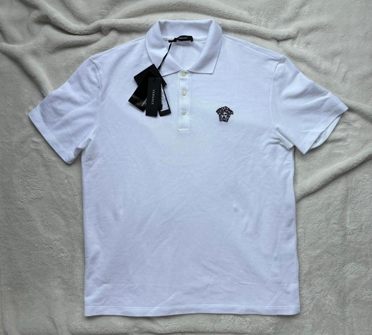 Versace Versace White Medusa Polo Shirts Size US XL / EU 56 / 4 - 1 Thumbnail