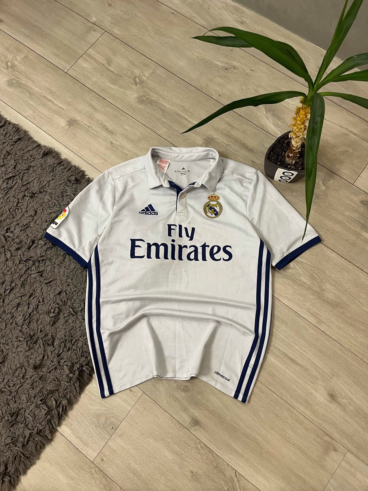 Adidas 🔥Real Madrid Adidas 2016 Jersey Polo T Shirt Blockcore Size US S / EU 44-46 / 1 - 2 Thumbnail