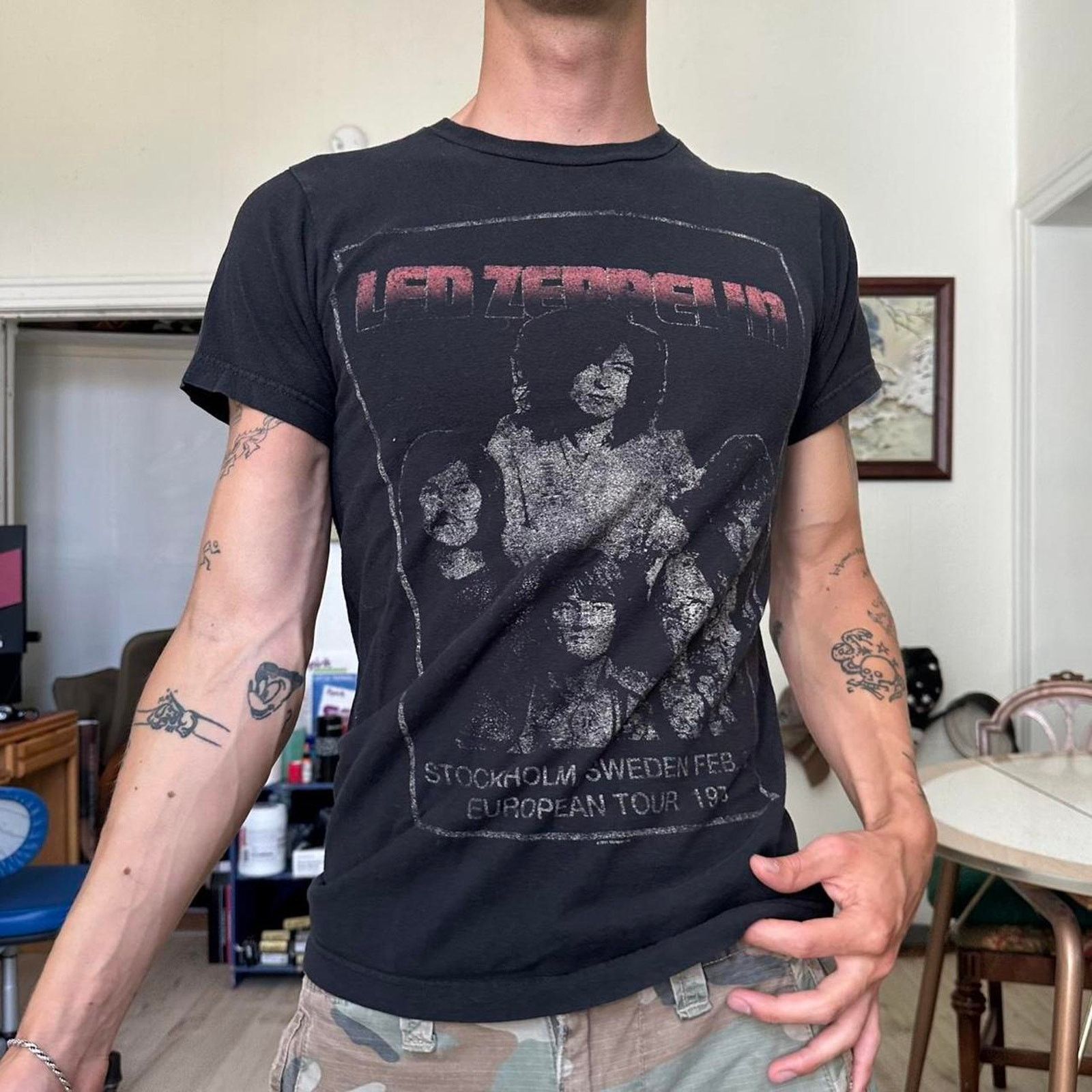 Band Tees × Vintage Vintage 00s Led Zeppelin Punk Band Tee Size US S / EU 44-46 / 1 - 1 Thumbnail