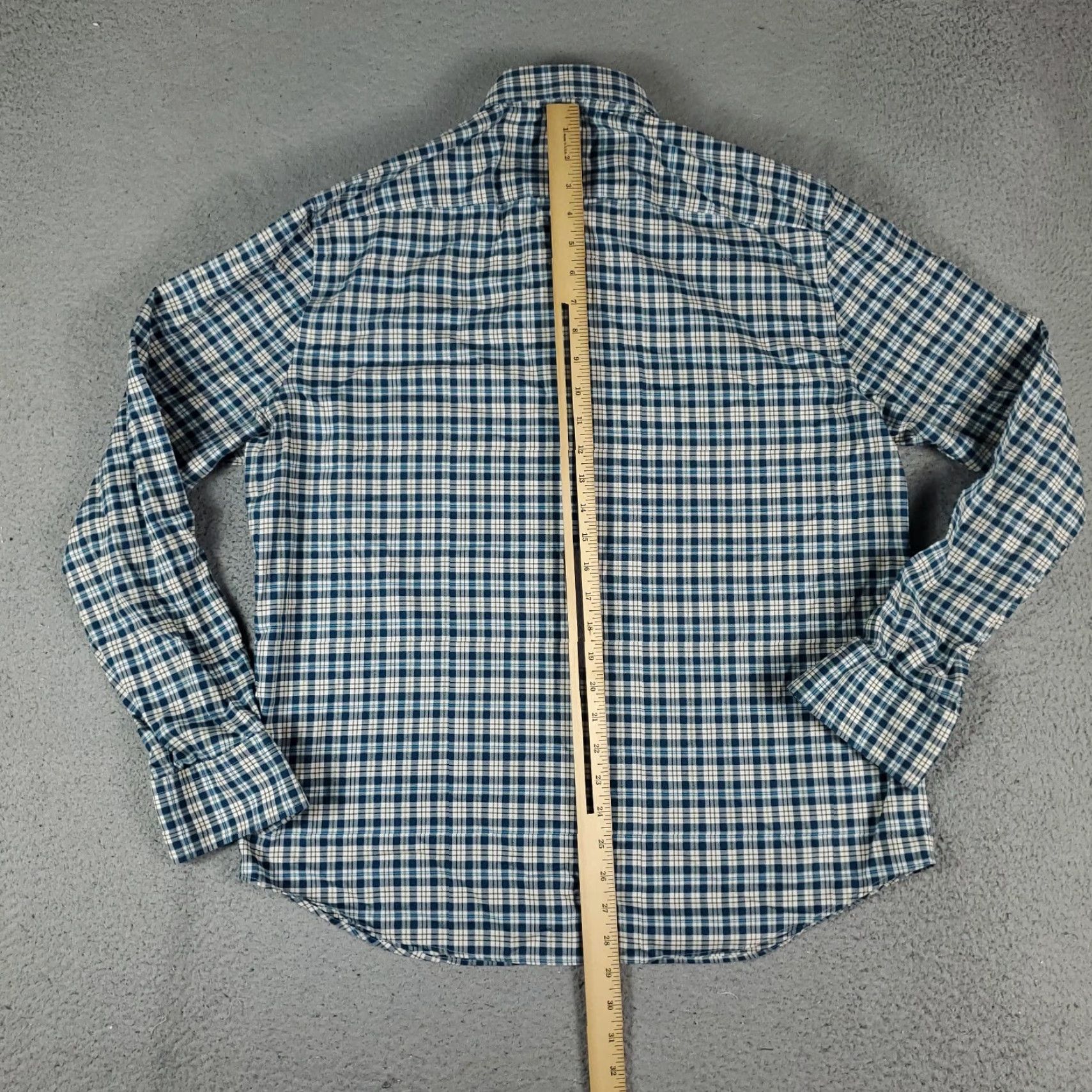 UNTUCKit UNTUCKit Shirt Mens L Teal Blue Plaid Button-Up Long Sleeve Casual Business Formal Workwear Size US L / EU 52-54 / 3 - 3 Thumbnail