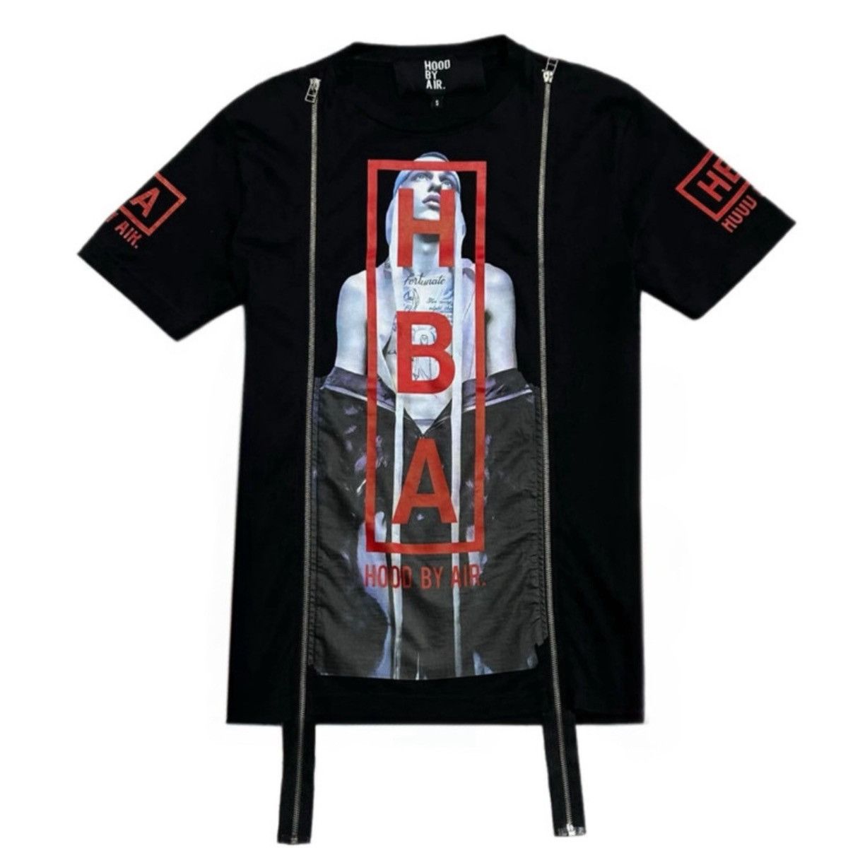 HBA [ HOOD BY AIR ] DOUBLE ZIP T-SHIRT