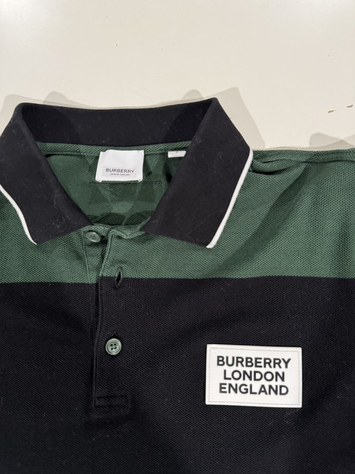 Burberry Burberry Polo Shirt 'Green/Black' Size US S / EU 44-46 / 1 - 8 Thumbnail