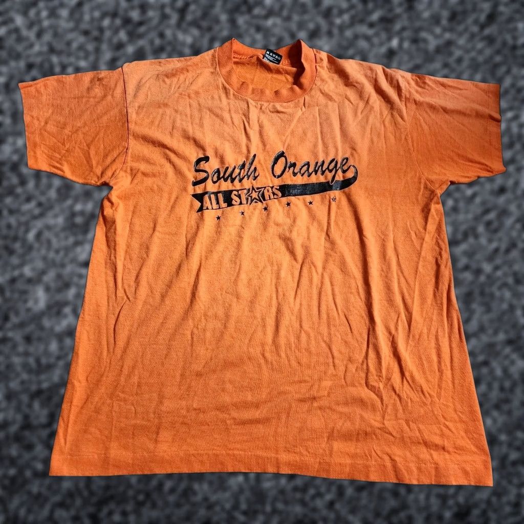 Fruit Of The Loom Vintage Fruit of the Loom Mens XL South Orange All Stars 1994 Baseball T Shirt Double Sided Organic Cotton Blend Orange Graphic Tee Mens Size US XL / EU 56 / 4 - 1 Thumbnail
