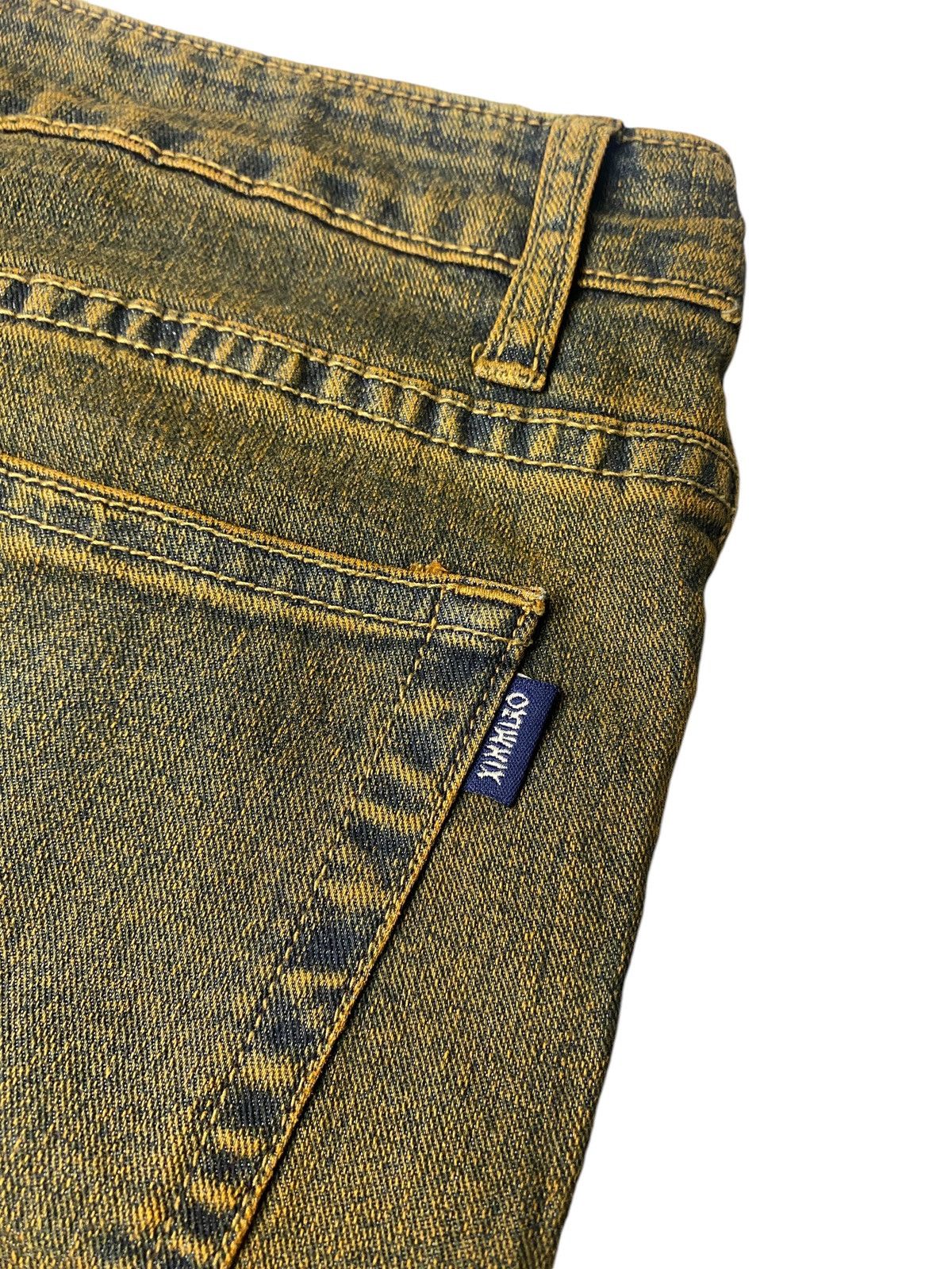 If Six Was Nine × Japanese Brand × Tornado Mart 2000's Xin Miao Mudwash Laced Up Fringe Flared Jeans Size US 29 - 11 Thumbnail