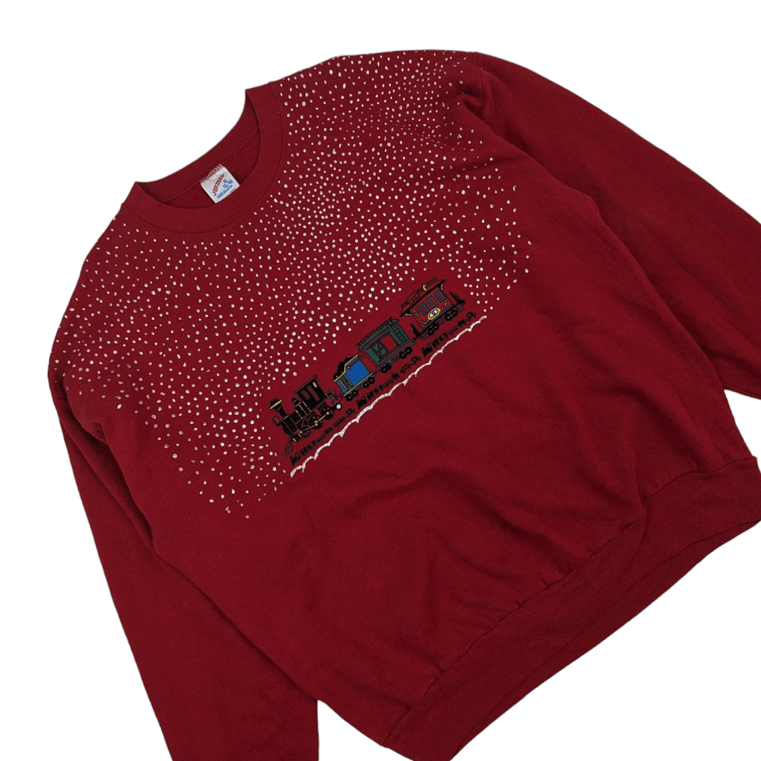 Jerzees Vintage 90's JERZEES Train Railway Art Custom Sweatshirt Size US XL / EU 56 / 4 - 3 Thumbnail