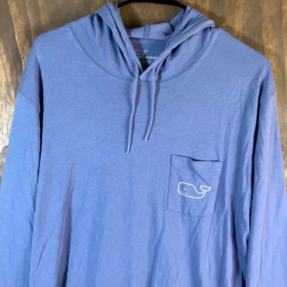 Vintage VINEYARD VINES Womens Sweatshirt Purple Logo Hoodie Pullover Lightweight Medium Size M / US 6-8 / IT 42-44 - 2 Thumbnail